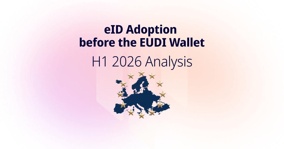 Cover of the Authologic eID Adoption Race, H1 2026 analysis: eID adoption before the EUDI Wallet, with a stylised map of Europe