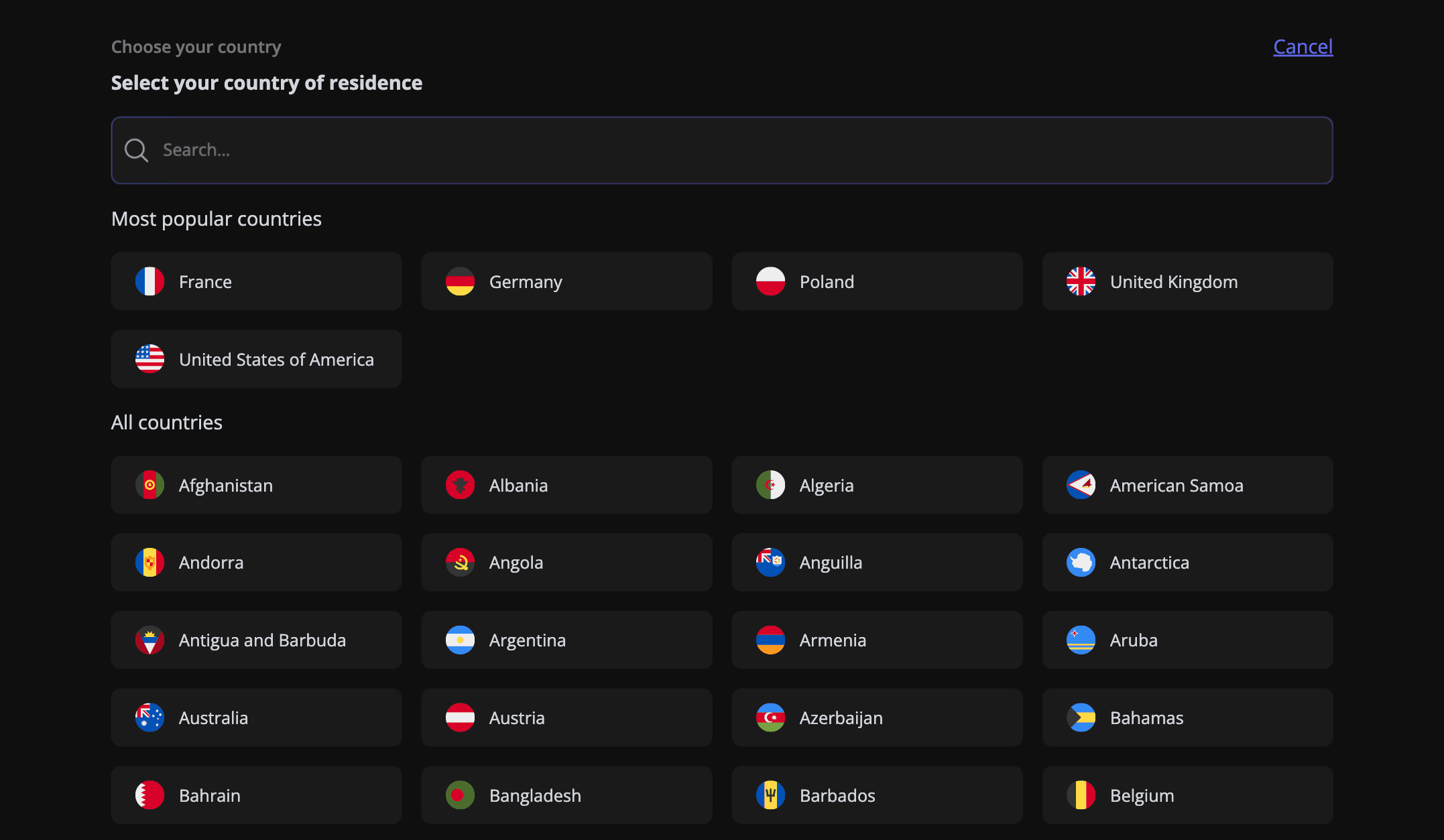 KYC Branding dark theme