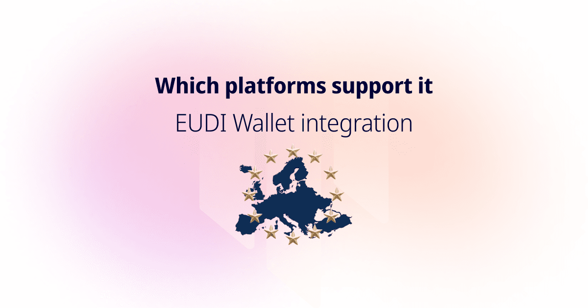 Title card reading "EUDI Wallet integration" with the line "Which platforms support it"