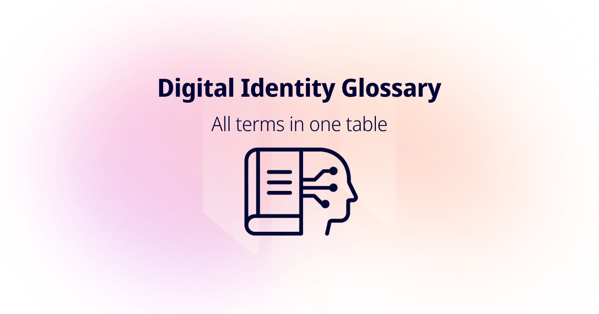 Digital Identity Glossary title card: all terms in one table