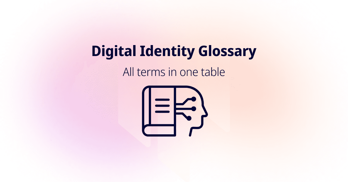 Digital Identity Glossary title card: all terms in one table