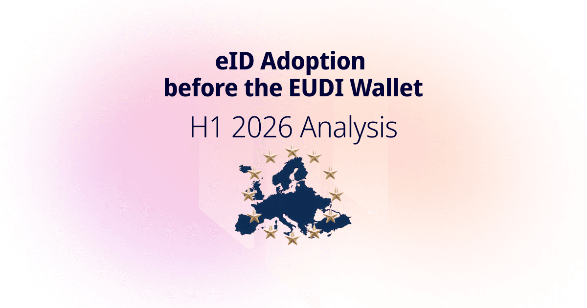Cover of the Authologic eID Adoption Race, H1 2026 analysis: eID adoption before the EUDI Wallet, with a stylised map of Europe