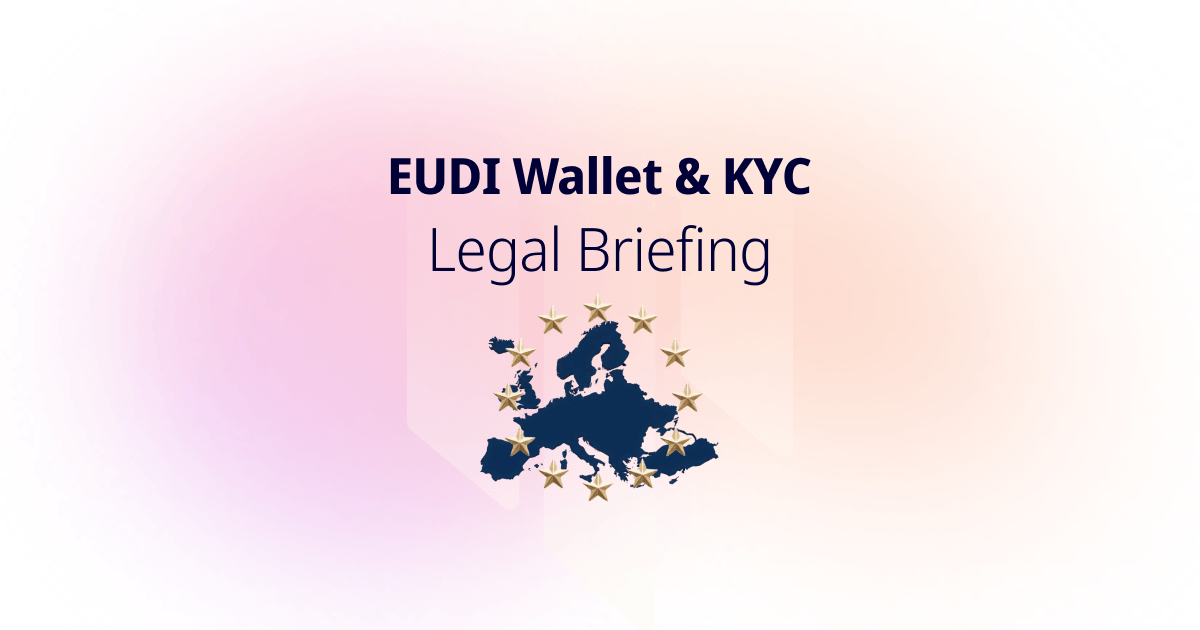 EUDI Wallet and KYC legal briefing title card with a map of Europe