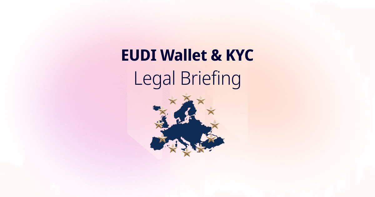 EUDI Wallet and KYC legal briefing title card with a map of Europe